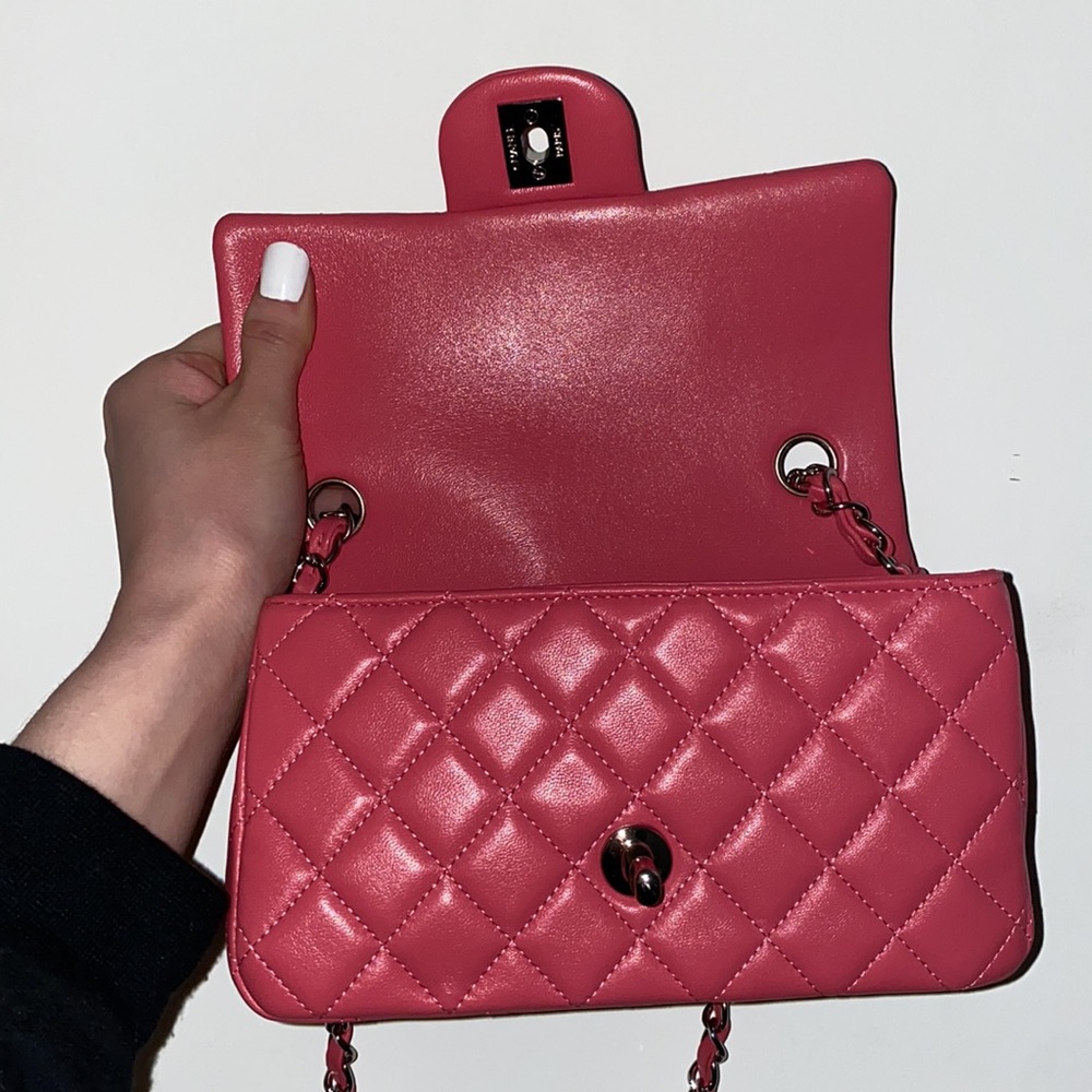 RARE Hot Pink Chanel Classic Flap Mini Bag - Picture 6 of 10